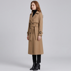 Belt detail at the waist of the trench coat, view 3
