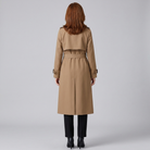 Double breasted trench coat in a maxi length, view 4
