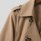 Belted trench coat with a double breasted front, view 6