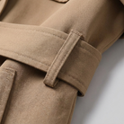Long trench coat with a tie belt, view 7