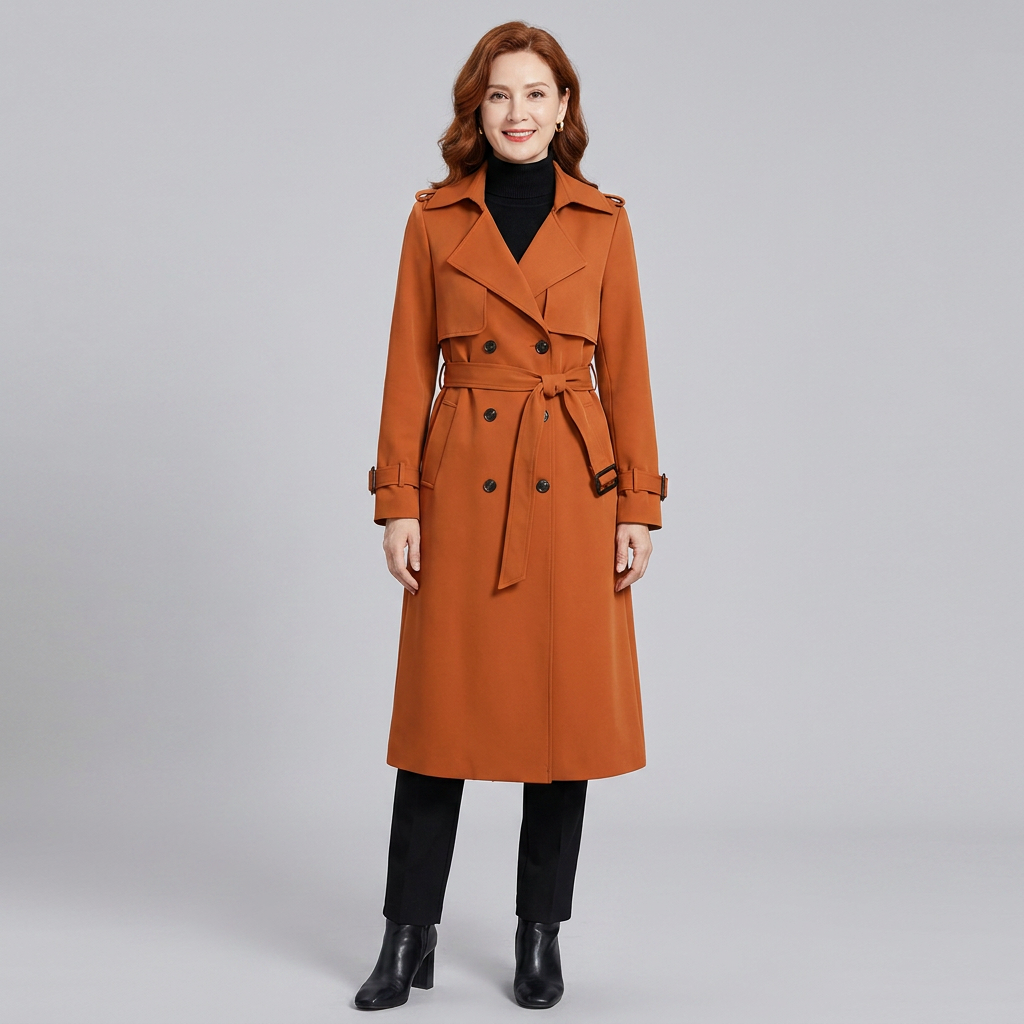 Maxi trench coat, view 8