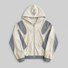 Zip hoodie with retro flame panels and a brushed lining, view 5