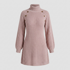 Acrylic blend knit dress with long sleeves, view 5