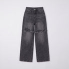 Enid baggy jeans flat lay, full garment on light grey