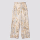 Evadne printed wide leg trousers flat lay, full garment on light grey