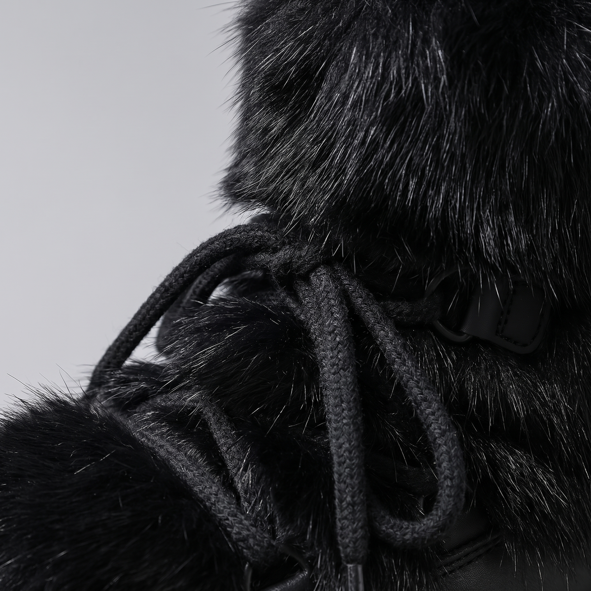Insulated lace-up winter boots with a faux fur cuff and non-slip sole, view 6