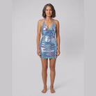 Diora Cocktail Dress | Sequin Mesh, Bodycon Fit, Halter Neck 0