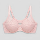 Full coverage lace minimiser bra, view 1