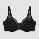 Minimiser bra showing the hook and eye closure, view 3