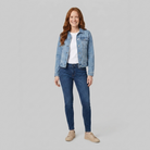 Slim-fit denim jacket with long sleeves, view 11