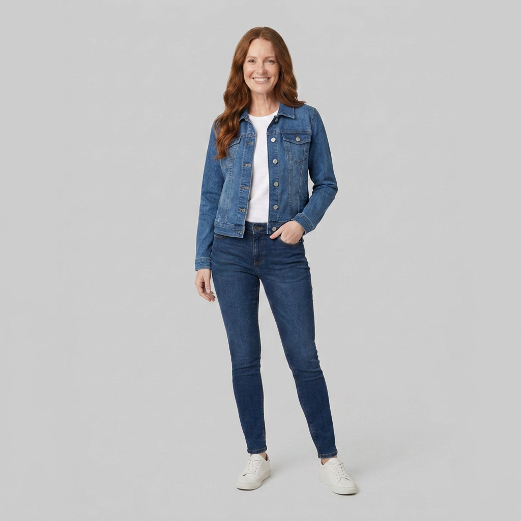Denim jacket cut with a slim fit, view 2