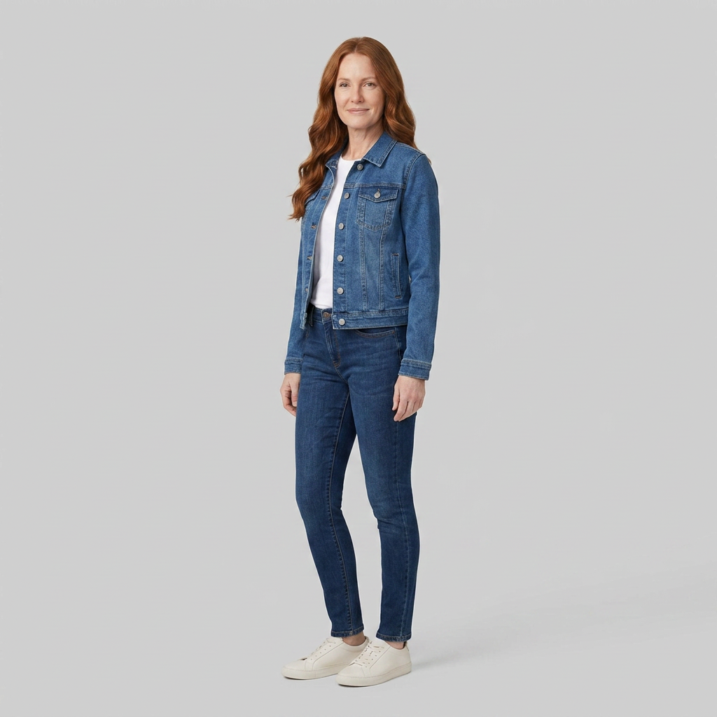 Slim-fit denim jacket, view 3