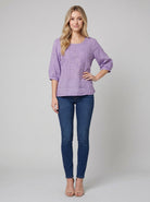Embroidered blouse with an easy shoulder, view 4