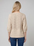 Embroidered relaxed blouse, view 6