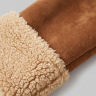 Brown faux suede trench coat, view 7