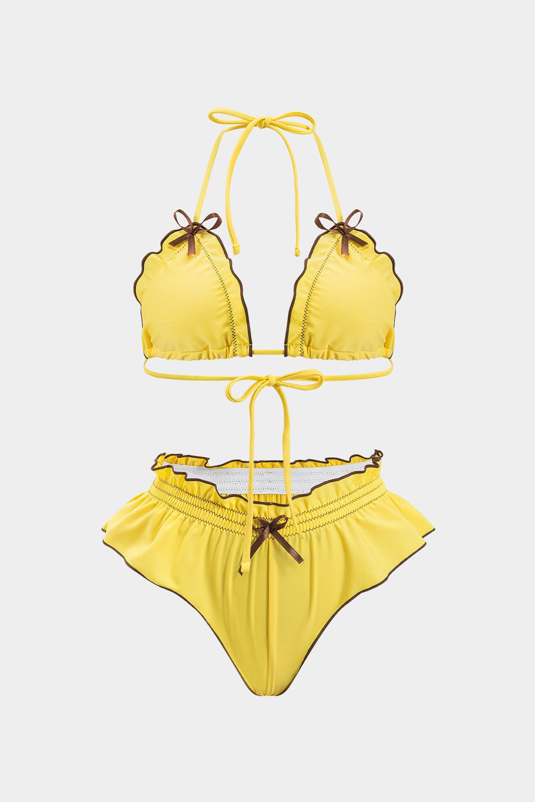 Ruched bikini set with a slim fit, view 1