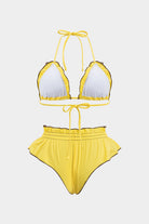 Slim fit ruched bikini set, view 3