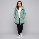 Green water-repellent parka, view 2