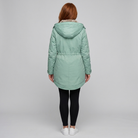 Green water-repellent parka, view 4