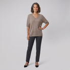 Half sleeve jersey top with a soft V-neck, view 2