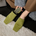 Croc-embossed mules in a leather blend with a low heel, view 1