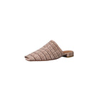 Croc-embossed mules in a leather blend with a low heel, view 6