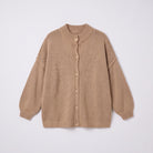 Magali oversized cardigan in camel, flat lay of the button front cardigan