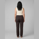 Straight-leg trousers showing the clean front seam, view 4
