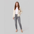 Hooded corduroy jacket with a zip front, view 2