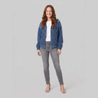 Hooded corduroy jacket with a zip front, view 5