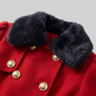Wool coat with a fur collar, view 6