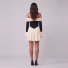 Odette corset mini dress seen from behind, showing the back of the bodice
