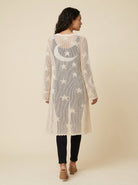 Lightweight lace duster with an open front, view 2