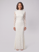 Backless lace evening gown with a mermaid silhouette, view 2