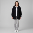 Mesh-texture knit jacket with a relaxed fit, view 2