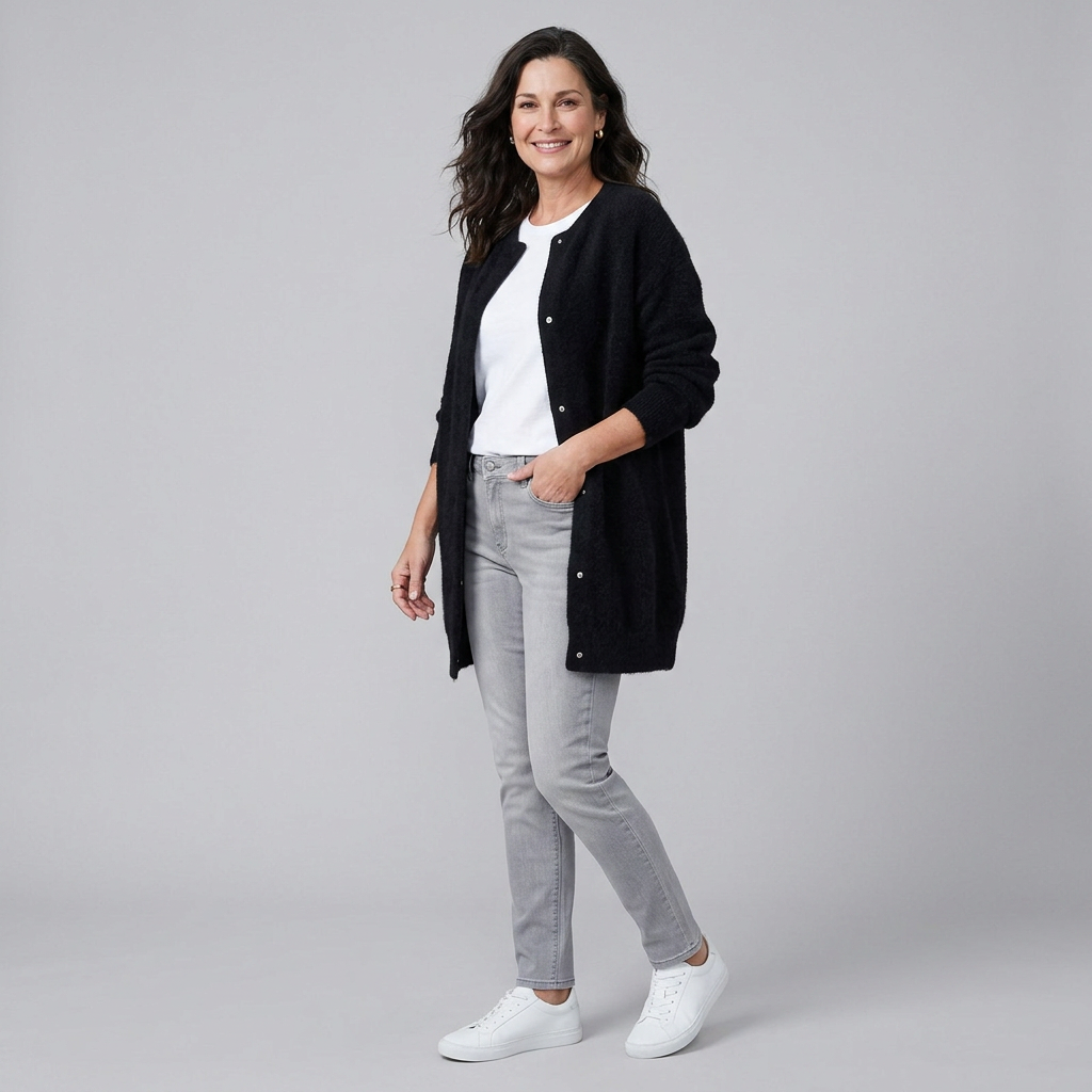 Knit jacket showing the mesh texture, view 3