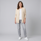 Relaxed knit jacket with an open weave, view 8