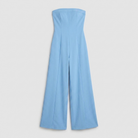 Wide-leg jumpsuit in draped fabric, flat lay