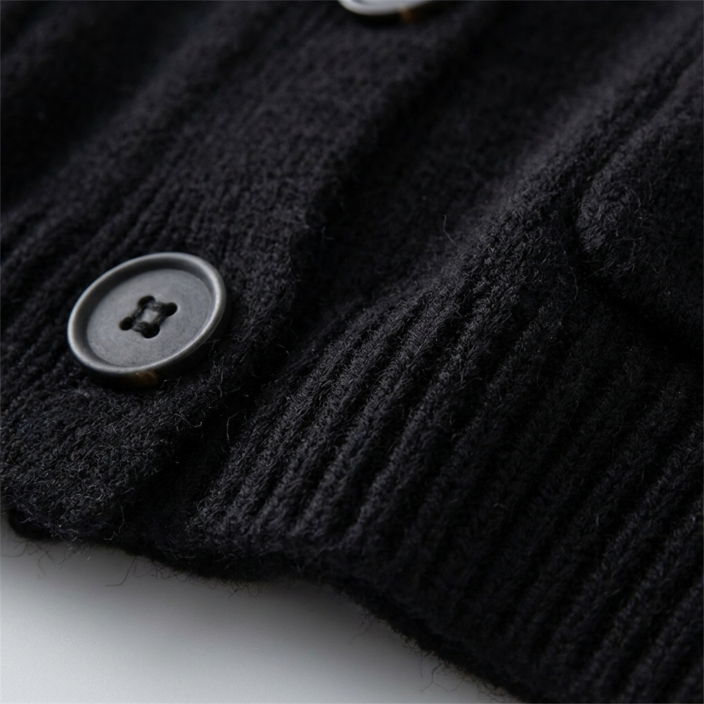 Knit cardigan with patch pockets, view 7
