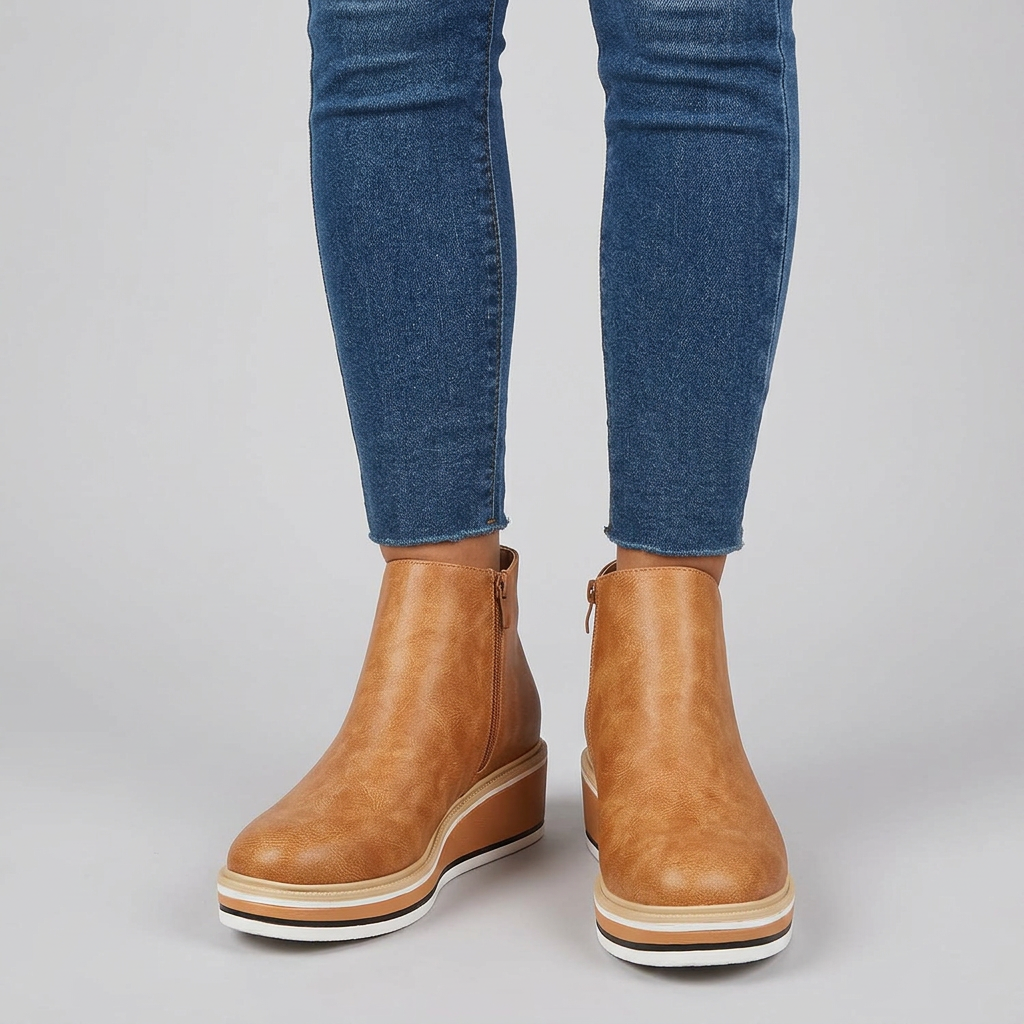 Women's boot in a clean understated silhouette, view 1