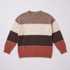 Sigrid colour block wool blend sweater, flat lay product shot