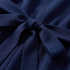 Navy wide-leg jumpsuit with a self-tie waist, view 6