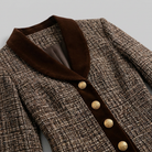 Brown tweed blazer and pencil skirt set, view 6