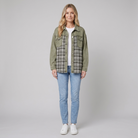 Denim jacket showing the checked panelling, view 8
