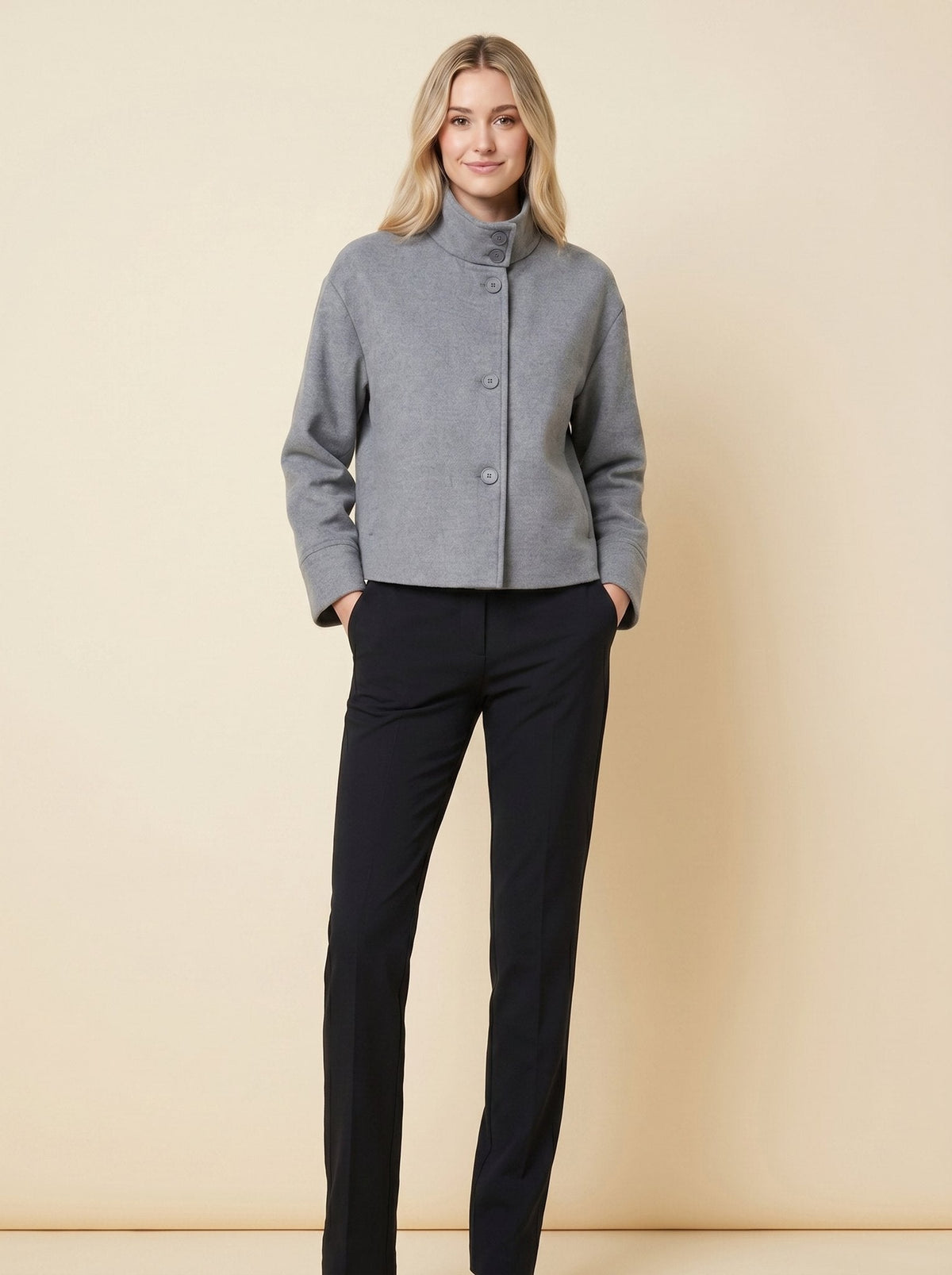 Soft wool blend jacket, view 5
