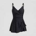 One-piece swimsuit with a tummy control panel and adjustable straps, view 1