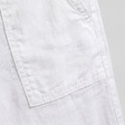 White wide-leg linen-blend trousers, view 5