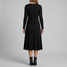 Knit midi dress with side pockets, view 4