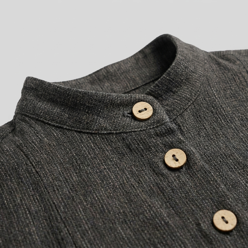 Button-up linen shirt jacket, view 6