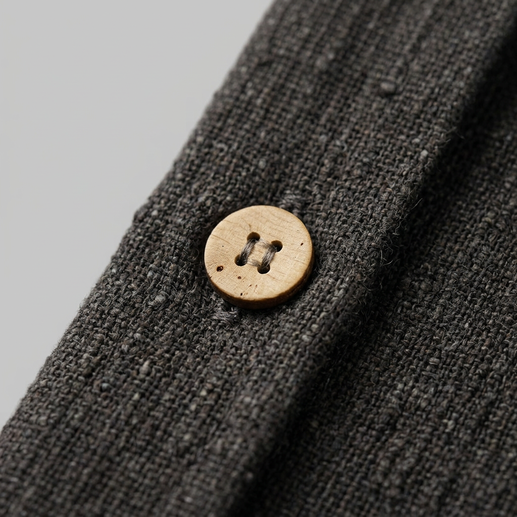 Linen shirt jacket in smoky quartz, view 7